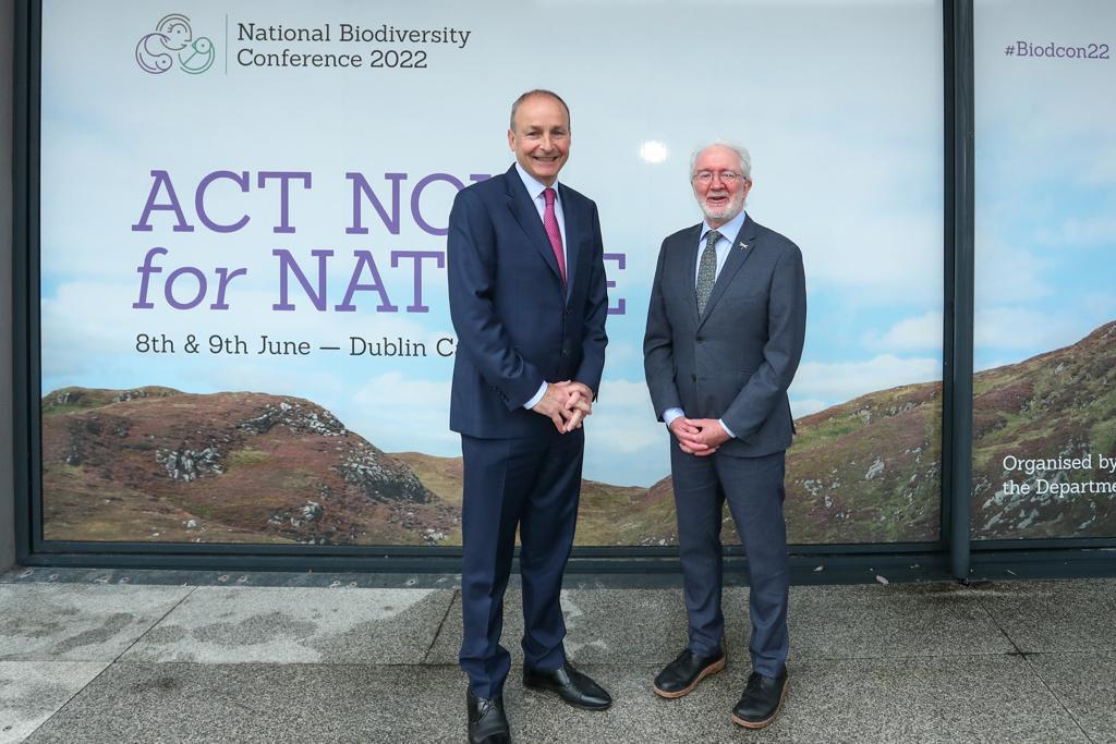Taoiseach Micheal Martin and Minister Malcolm Noonan