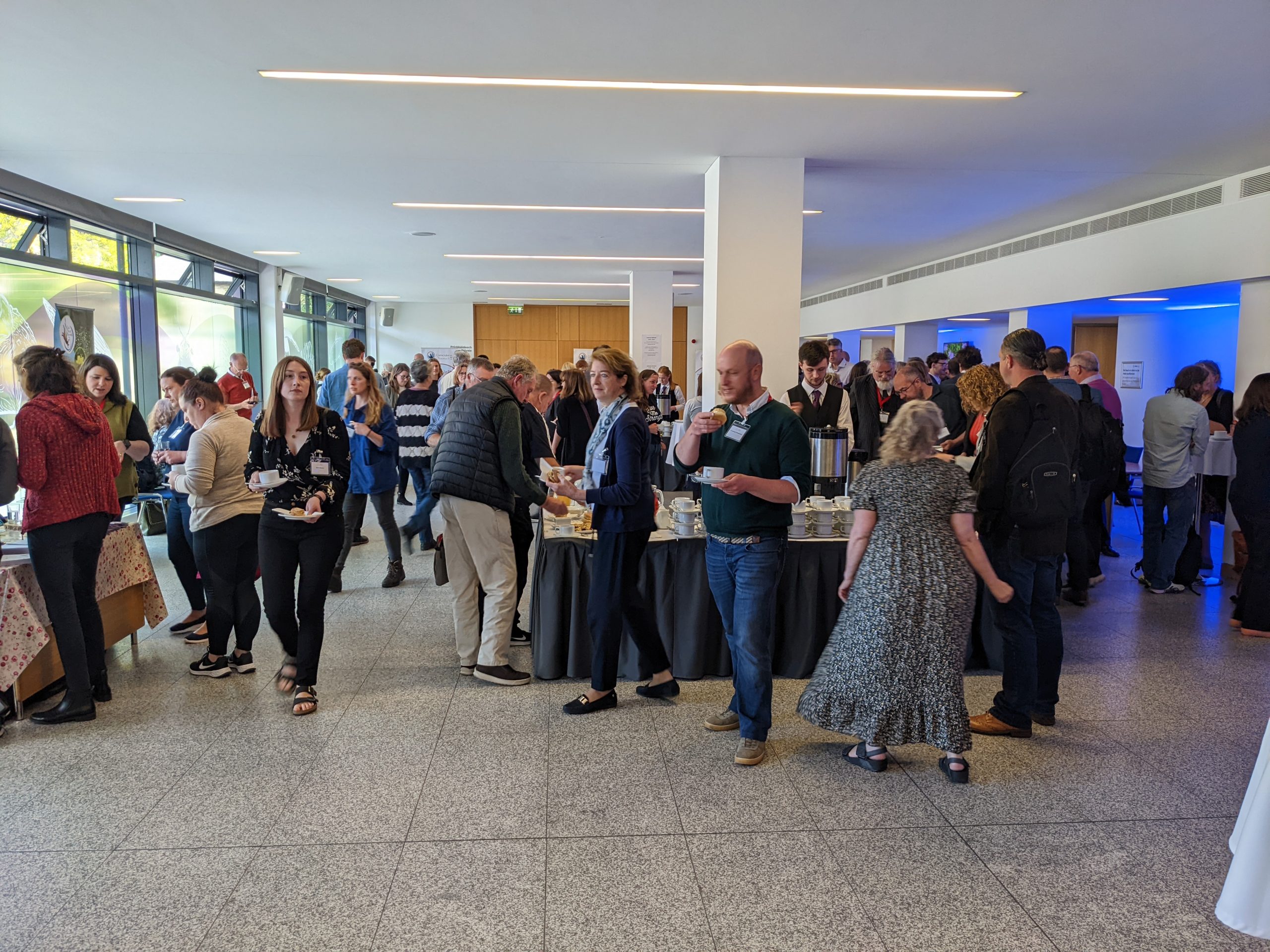 Conference attendees enjoying lunch.