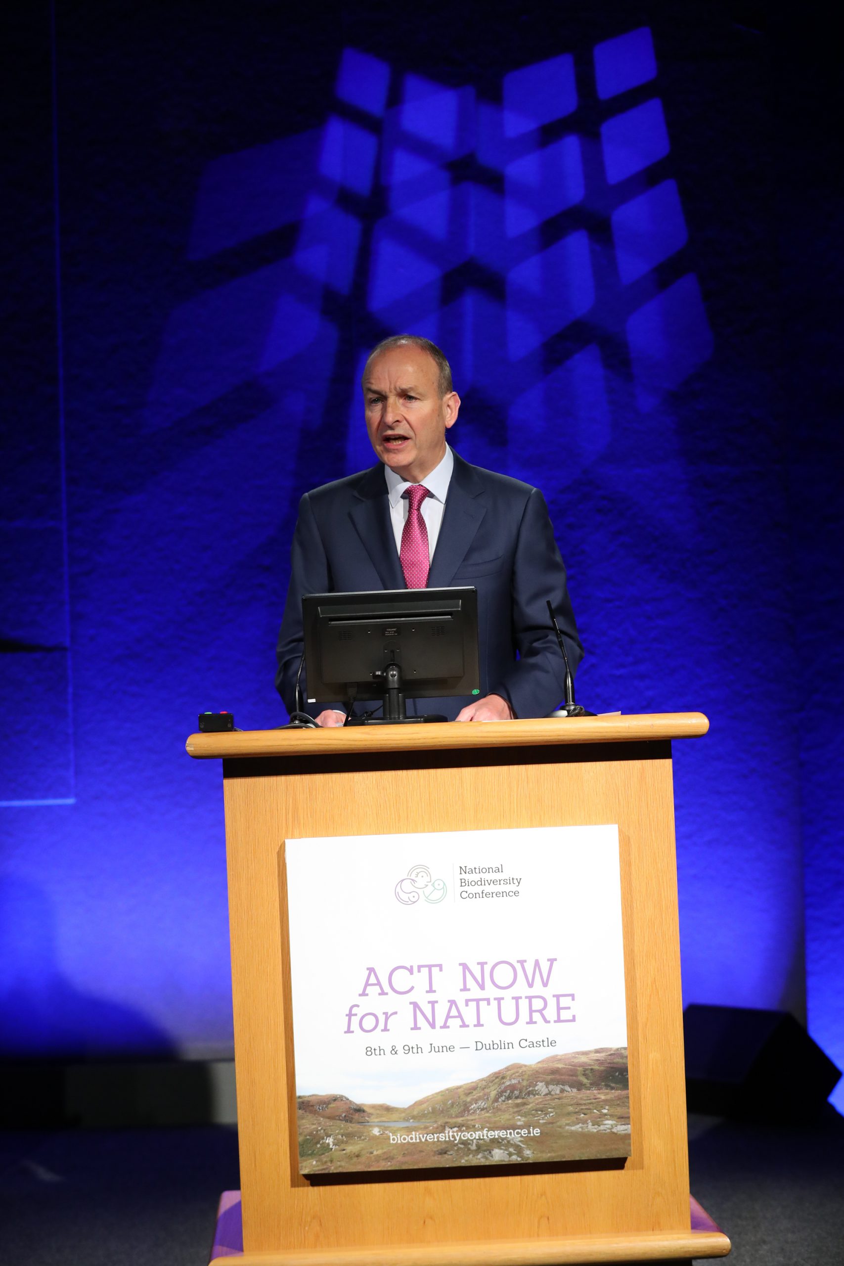 Taoiseach Micheal Martin giving a speech